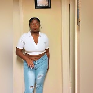 Light blue skinny jeans